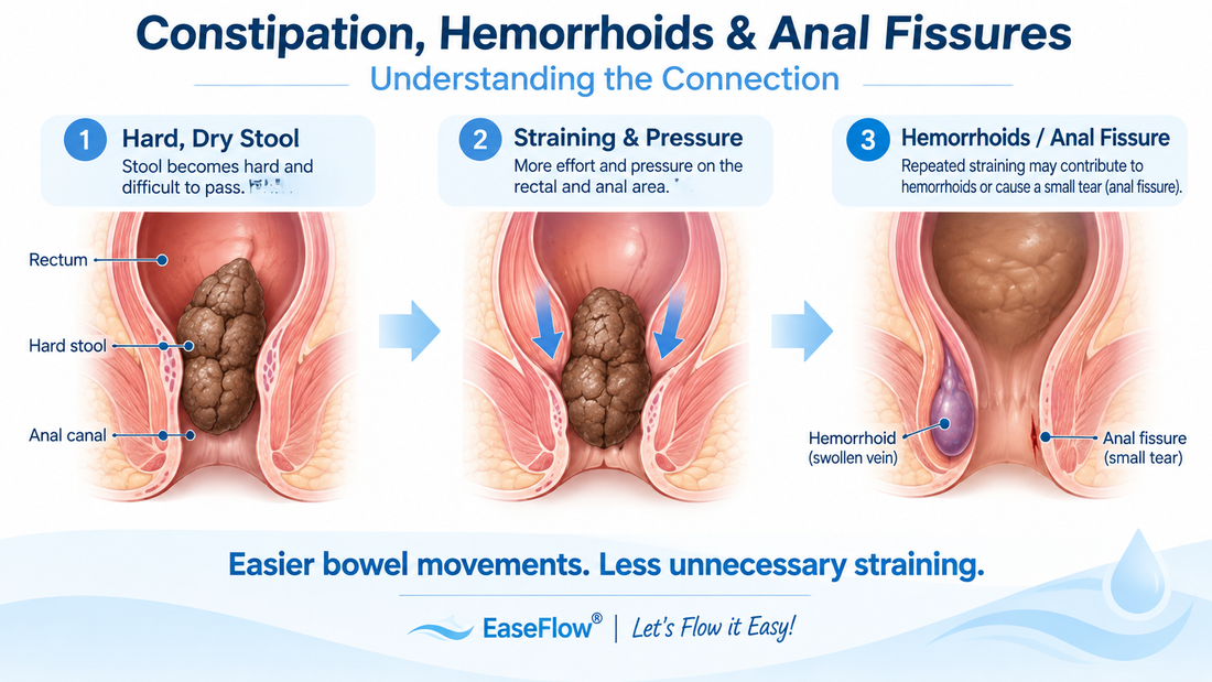 Constipation, Hemorrhoids & Anal Fissures: Understanding the Connection