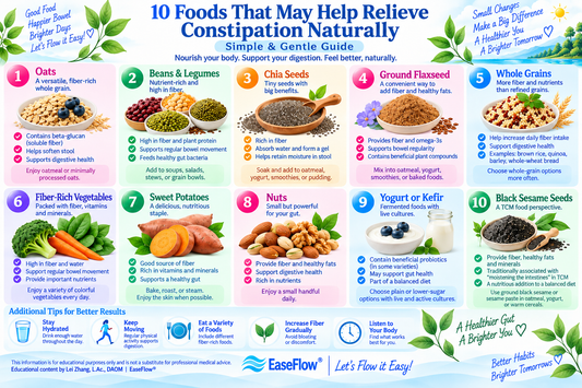 🥗 10 Foods That May Help Relieve Constipation Naturally (Simple & Gentle Guide)