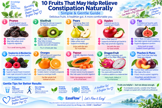 🍎 10 Fruits That May Help Relieve Constipation Naturally (Simple & Gentle Guide)