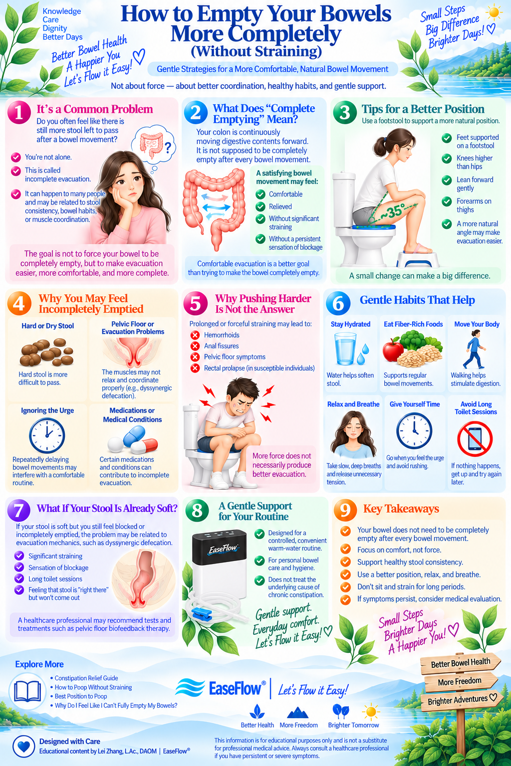 How to Empty Your Bowels More Completely (Without Straining）
