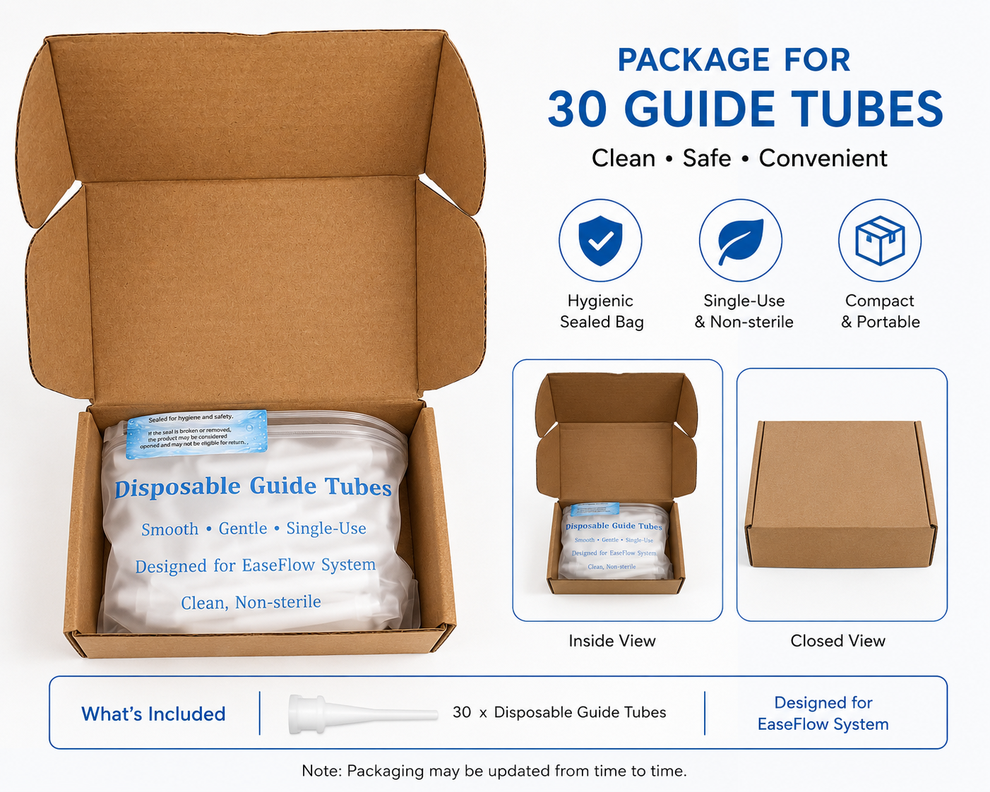💧Disposable Guide Tubes (30 Pack) for EaseFlow Enema Kit